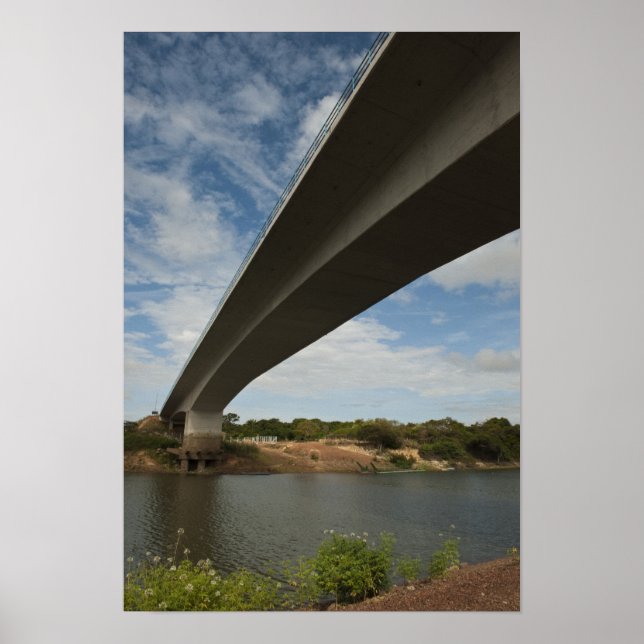 Bridge connecting Guyana to Brazil over Takutu Poster (Front)