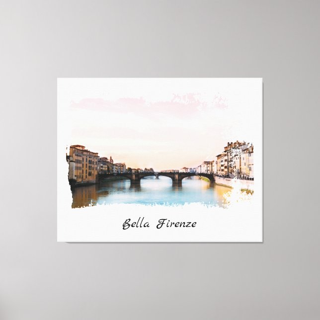 ** Bridge Firenze Florence Italy AP12 Italian Canv Canvas Print (Front)
