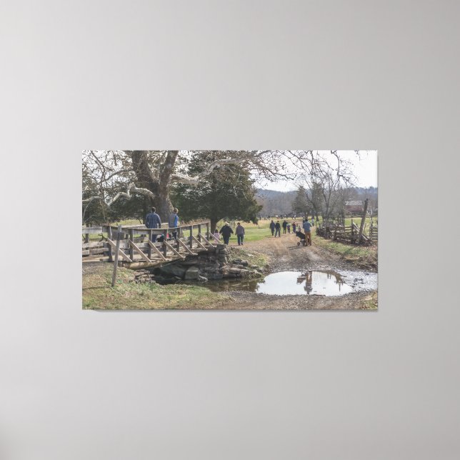 Bridge Foot over Creek Canvas Print (Front)