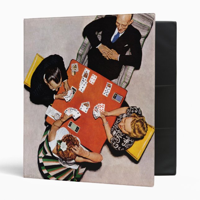Bridge Game by Norman Rockwell Binder (Front/Inside)