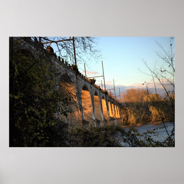 Bridge Illuminated by Sunlight Poster (Front)
