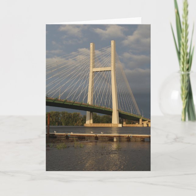 Bridge in Burlington, Iowa Card (Front)