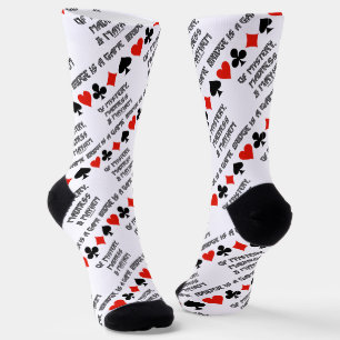Bridge Is A Game Of Mystery Madness And Mayhem Socks