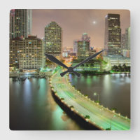 Bridge leads across waterway to downtown Miami