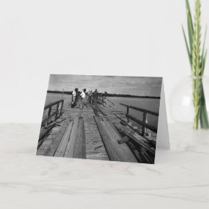 Bridge, Marco Island, Florida, 1935 Card