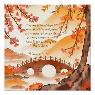 Bridge Memory Anchor Bible Verse  Poster