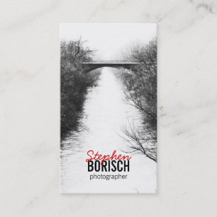 Bridge Minimalistic BW Photo Business Card