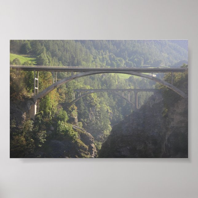 Bridge Near Brigg Switzerland Poster (Front)