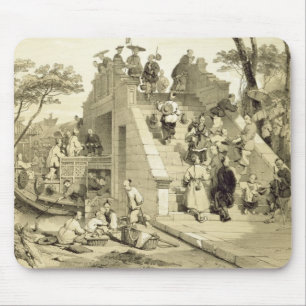 Bridge near Canton, plate 30 from 'Sketches of Chi Mouse Pad