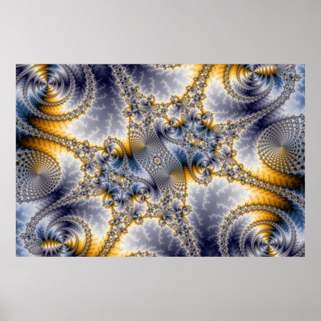 Bridge Network - Mandelbrot Fractal Art Poster (Front)