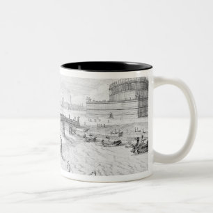Bridge of Aelius and Hadrian's Mausoleum (Castel S Two-Tone Coffee Mug