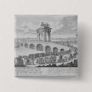 Bridge of Augustus on Via Flaminia, near Rimini, I 2 Inch Square Button
