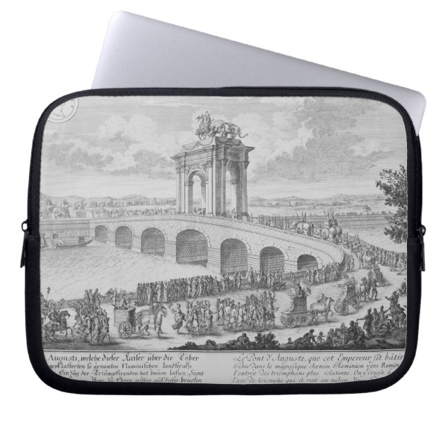 Bridge of Augustus on Via Flaminia, near Rimini, I Laptop Sleeve (Front)