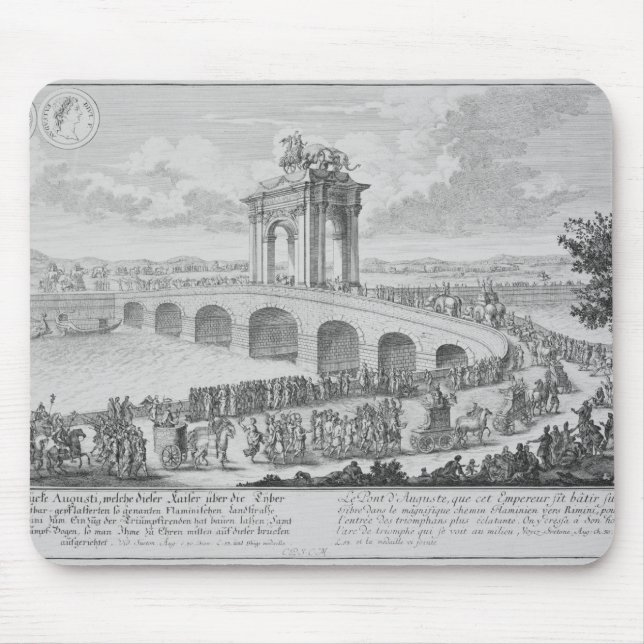 Bridge of Augustus on Via Flaminia, near Rimini, I Mouse Pad (Front)