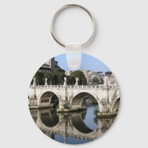 Bridge of Castel st Angelo, Rome, Italy Keychain