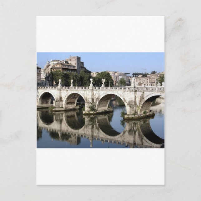 Bridge of Castel st Angelo, Rome, Italy Postcard (Front)