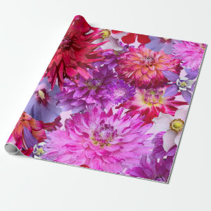 Bridge of Flowers - large format, pink flowers,  Wrapping Paper