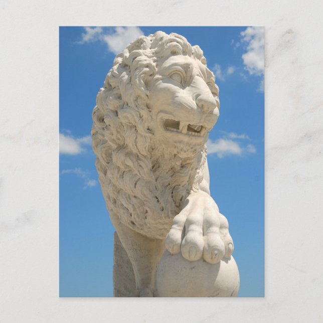 Bridge of lions statue St. Augustine, Florida  Holiday Postcard (Front)