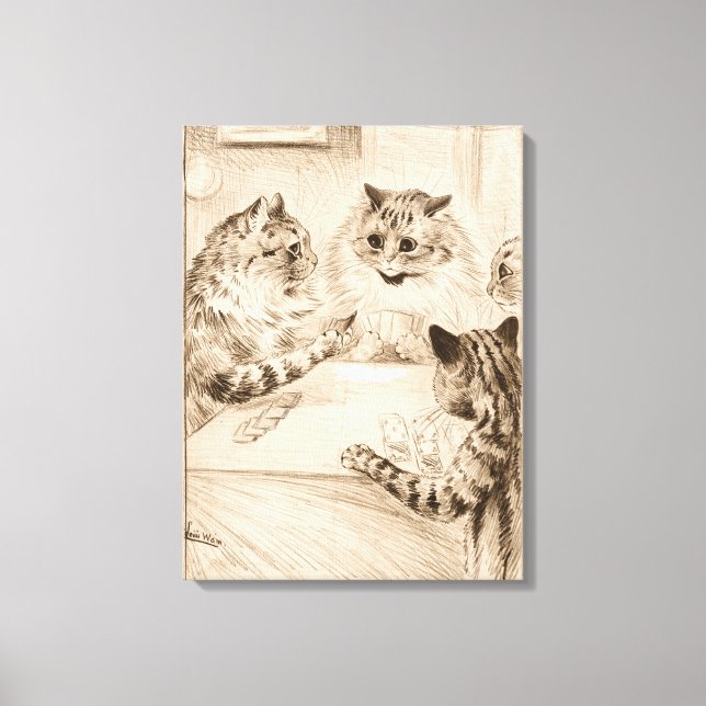 Bridge of Sighs by Louis Wain Canvas Print (Front)