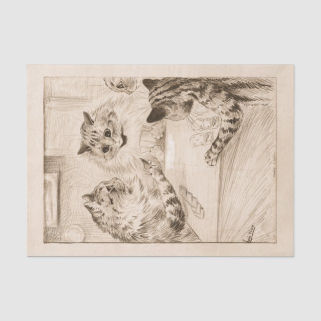 Bridge of Sighs by Louis Wain Tissue Paper (Front)
