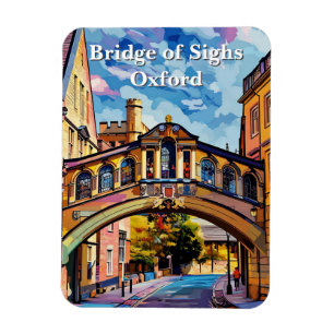 Bridge of Sighs in Oxford Gouache Painting Magnet
