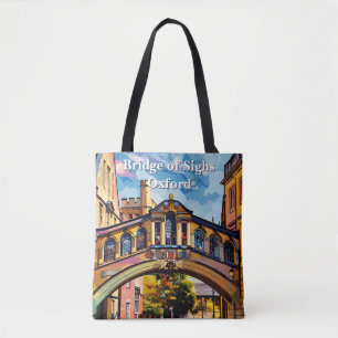 Bridge of Sighs in Oxford Gouache Painting Tote Bag