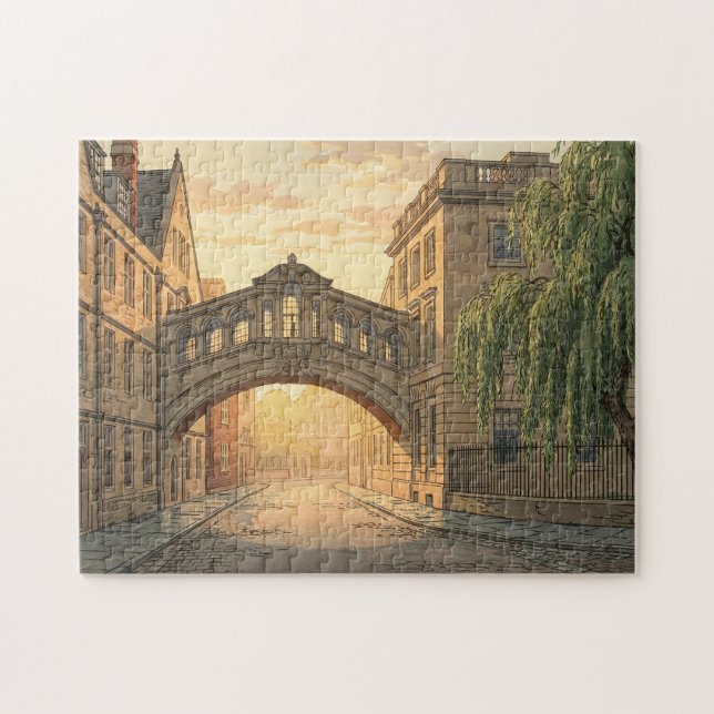Bridge of Sighs in Oxford University  Jigsaw Puzzle (Horizontal)