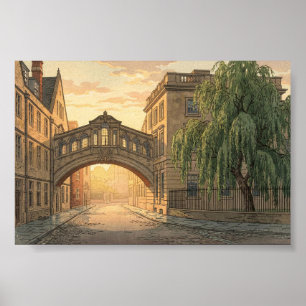 Bridge of Sighs in Oxford University Poster