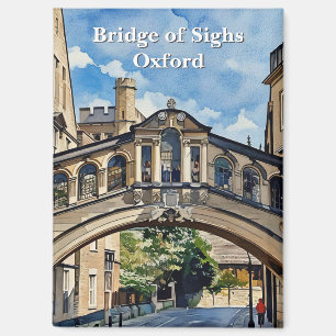 Bridge of Sighs in Oxford Watercolor Painting Magnet