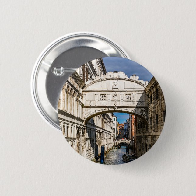 Bridge of Sighs, Venezia, Italy 2 Inch Round Button (Front & Back)