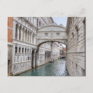 Bridge Of Sighs Venice Italy Postcard