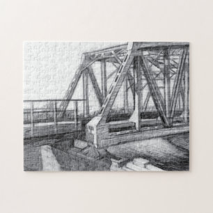 Bridge old jigsaw puzzle