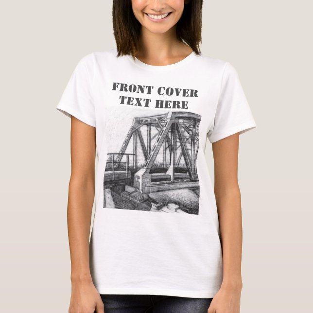 Bridge old pencilart  Monochrome T-Shirt (Front)