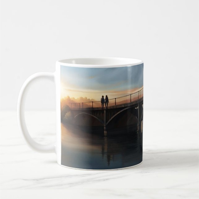 Bridge Over A River Coffee Mug (Left)