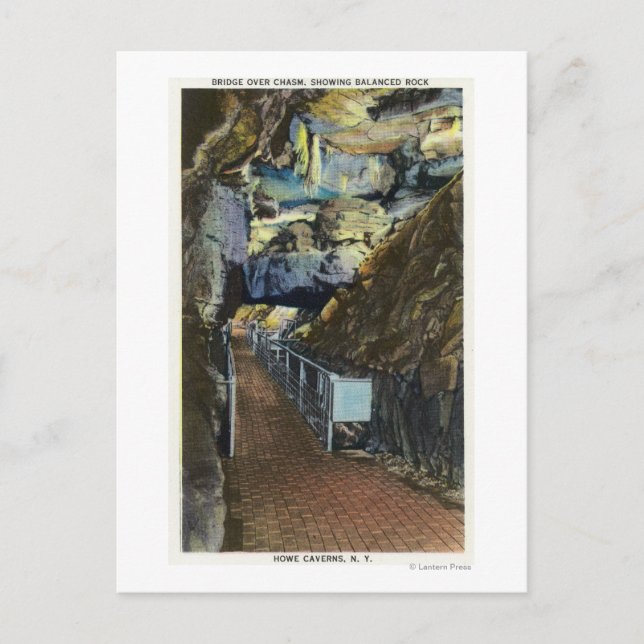 Bridge over Chasm Showing Balanced Rock Postcard (Front)