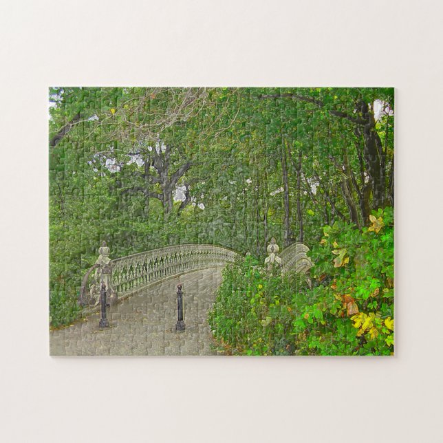 Bridge over Peaceful Waters in Central Park. Jigsaw Puzzle (Horizontal)