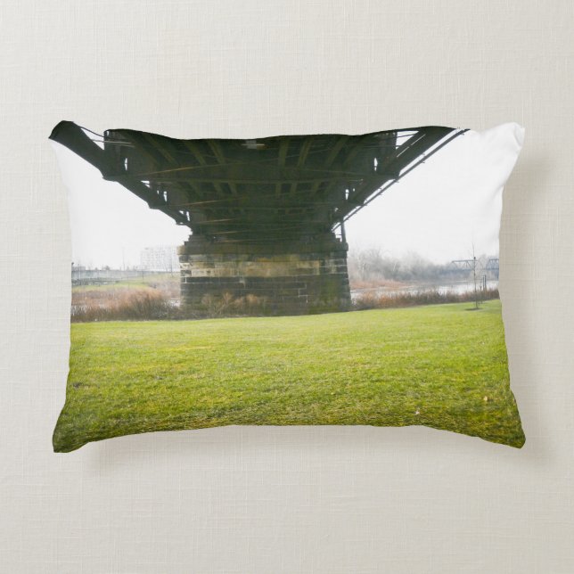 Bridge Over Scioto River Accent Pillow (Front)