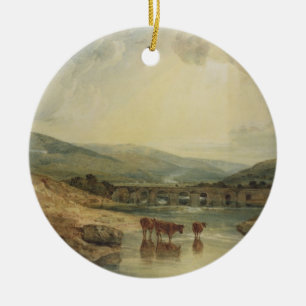 Bridge over the Usk Ceramic Ornament
