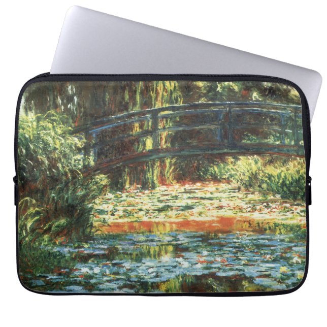 Bridge Over the Waterlily Pond by Claude Monet Laptop Sleeve (Front)