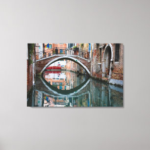 Bridge over Venice canal Canvas Print