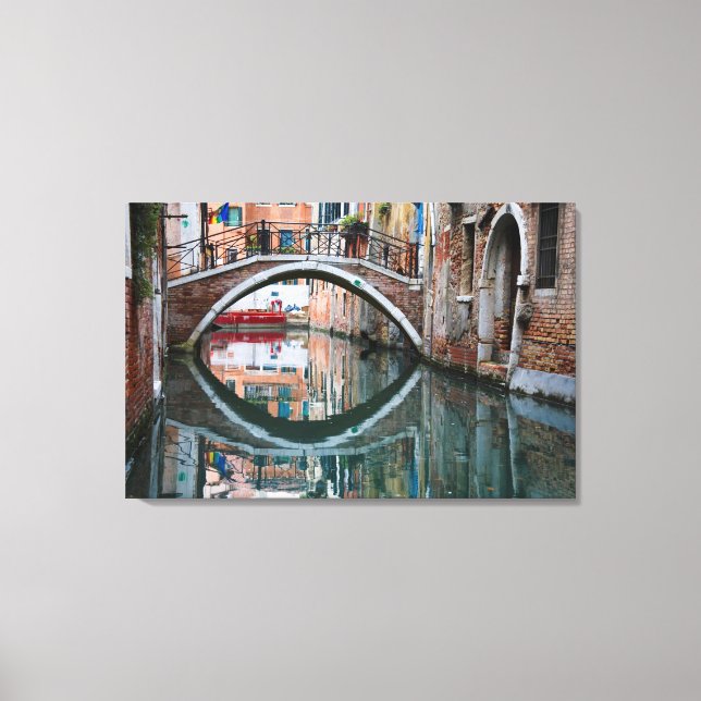 Bridge over Venice canal Canvas Print (Front)