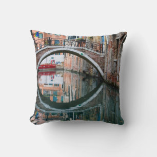 Bridge over Venice Canal Throw Pillow