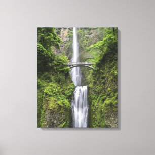 Bridge over Waterfall Stunning Scenic View Photo Canvas Print