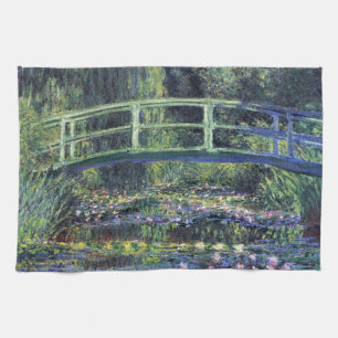 Bridge Over Waterlily Pond by Claude Monet Kitchen Towel