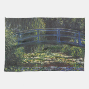 Bridge Over Waterlily Pond by Claude Monet Kitchen Towel