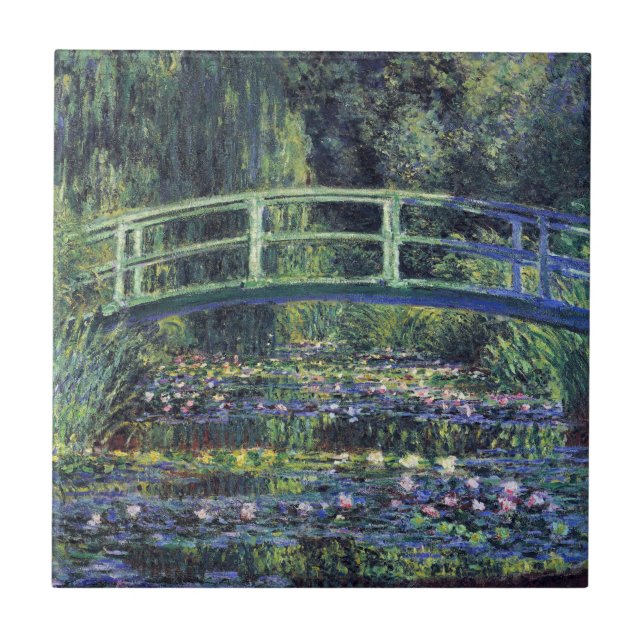 Bridge Over Waterlily Pond by Claude Monet Tile (Front)