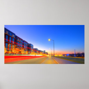 Bridge Park During Christmas, Dublin, Ohio Poster