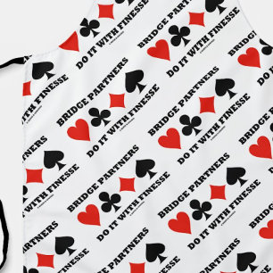 Bridge Partners Do It With Finesse Four Card Suits Apron