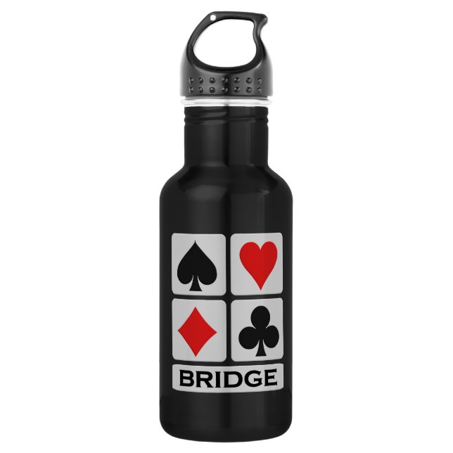 Bridge Player custom 532 Ml Water Bottle (Front)