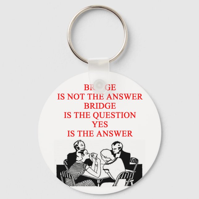 bridge player design keychain (Front)